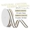 3/8" Natural Cotton Stripes Ribbon Striped Grosgrain Ribbon Striped Cotton Ivory